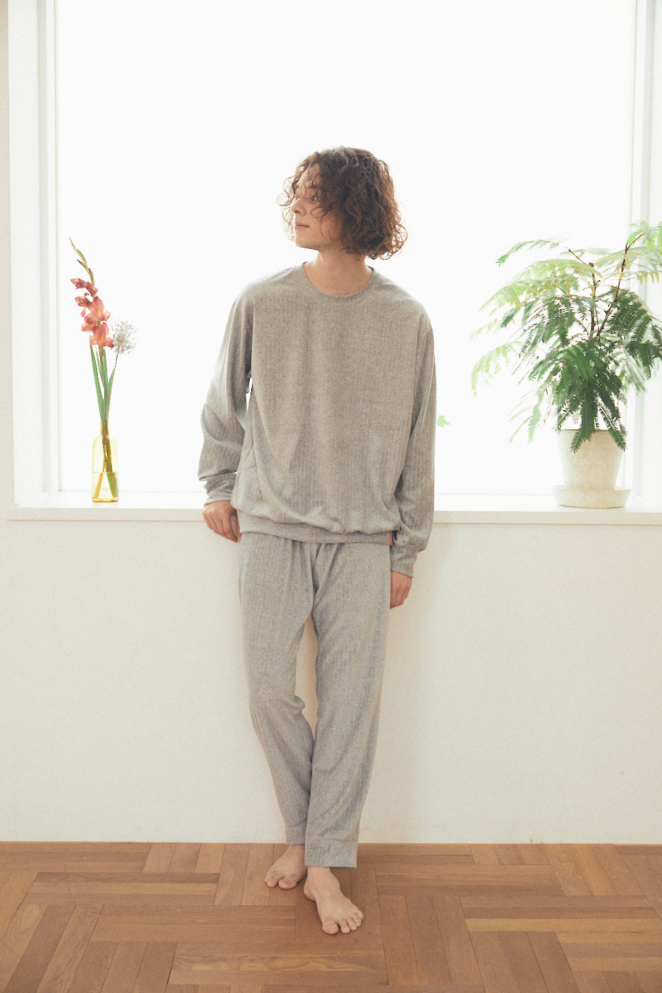 Rib pants mens