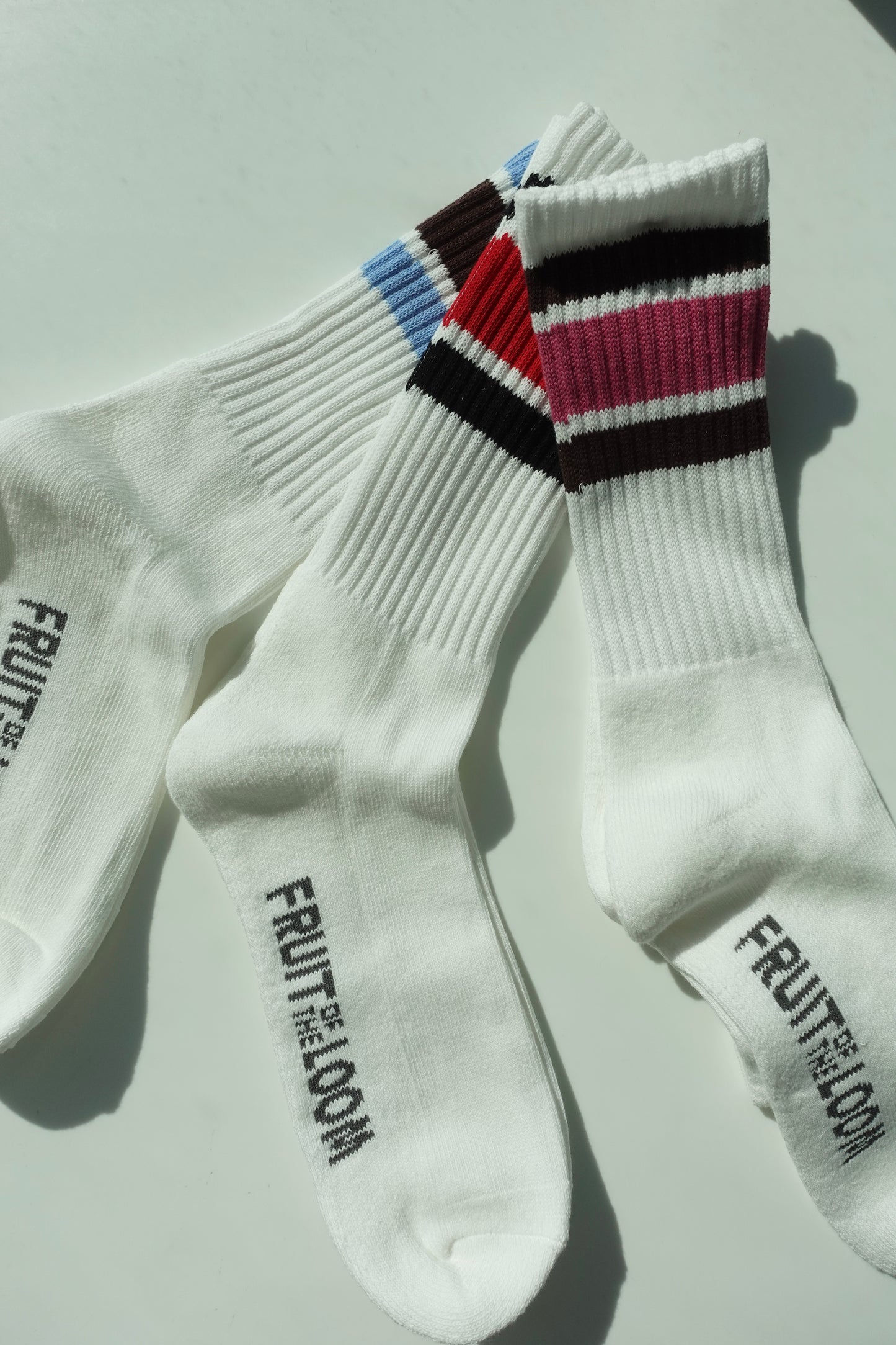 Minali&FRUIT OF THE LOOMコラボ 3colourソックス