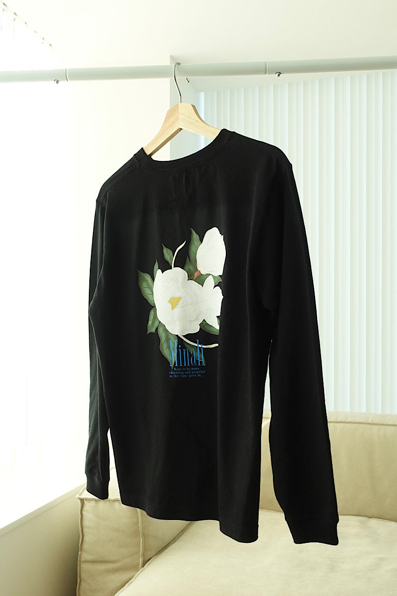 【再入荷】White Flower long T-shirt(UNISEX)