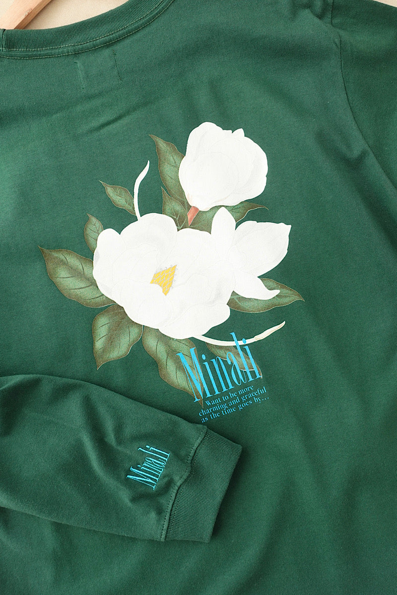 【再入荷】White Flower long T-shirt(UNISEX)