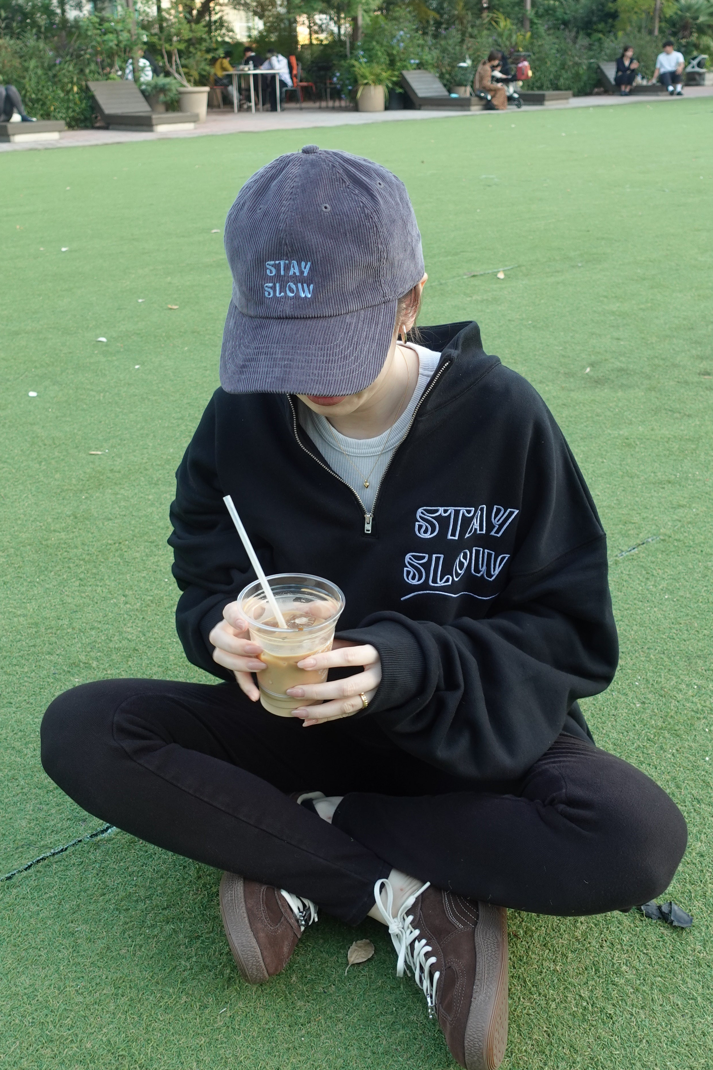 【予約販売】Minali×FRUIT OF THE LOOM  Half zip sweat