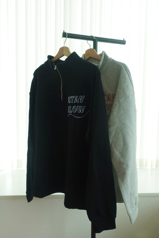 【予約販売】Minali×FRUIT OF THE LOOM  Half zip sweat